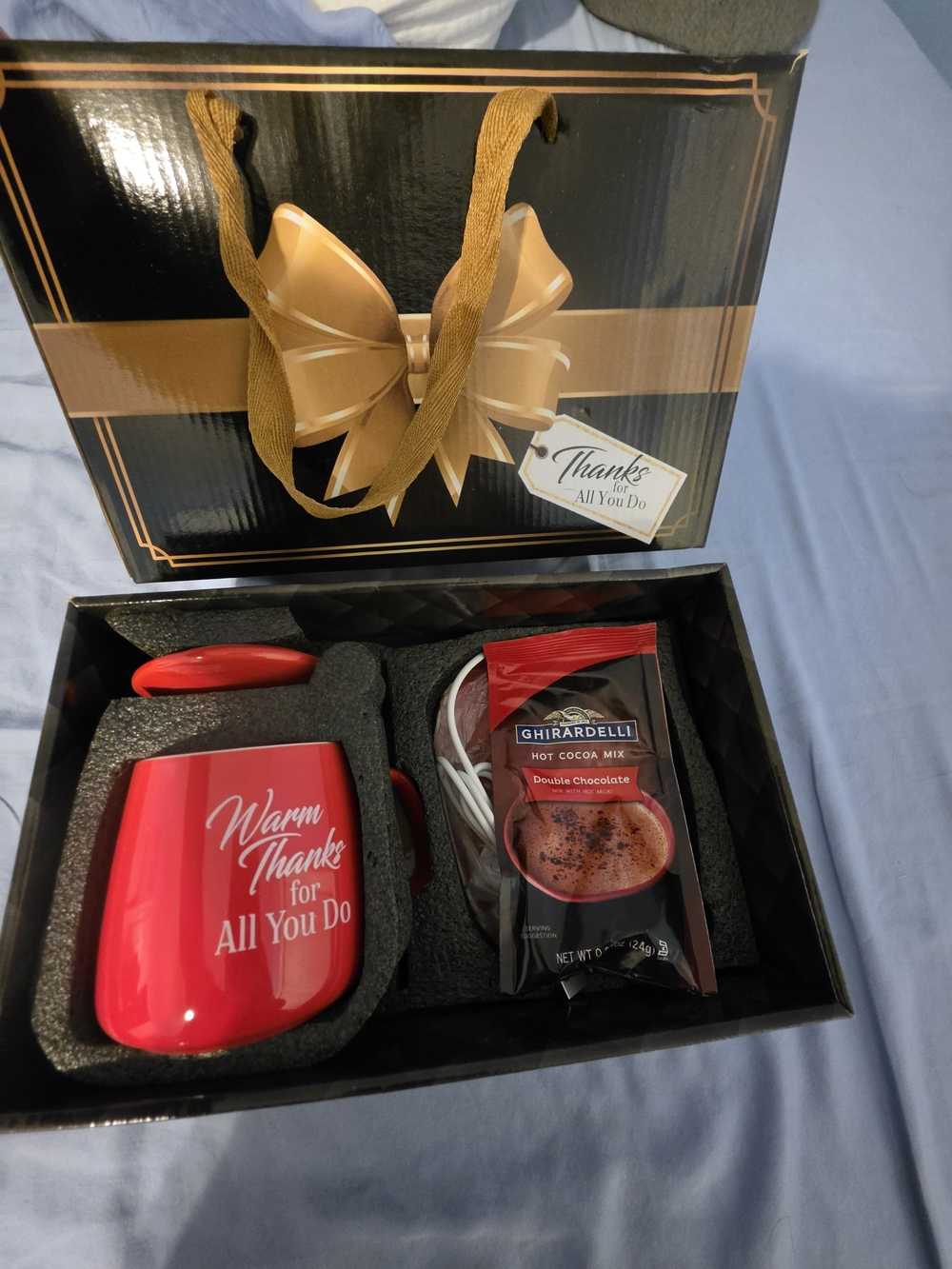 Double Chocolate Hot Cocoa Gift Set with Red Mug